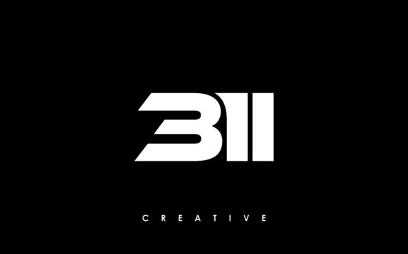 311 Letter Initial Logo Design Template Vector Illustration