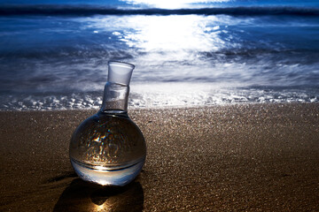 A flask with clean drinking water.