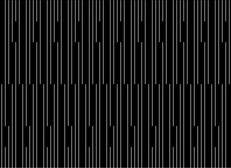 Eight lines of abstract pattern. Design vertical stripes white on black background. Design print for illustration, texture, textile, wallpaper, background. 