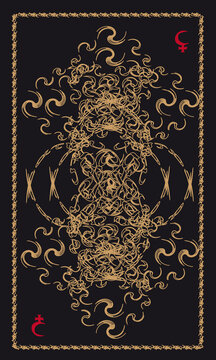 Tarot cards - back design, Lilith