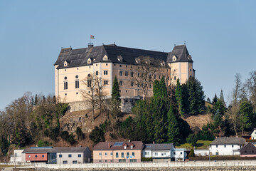 Fototapeta na wymiar Greinburg Castle, a medieval castle in the Danube Valley of Lower Austria