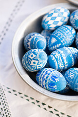 Hand painted wooden easter eggs