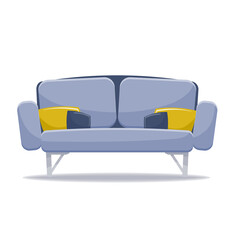 Sofa vector illustration isolated on white background.