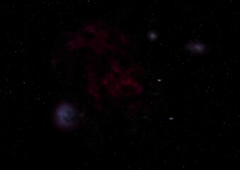 Being shone and star field against space.