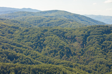 Fototapeta premium Natural views from a height. Beautiful panoramic landscape from a high point