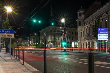 The city at night. Cluj at night