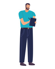 businessman with checklist