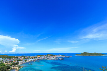 Fototapeta premium view from the beach , Koh Samae San, Sattahip, Chonburi, Thailand 