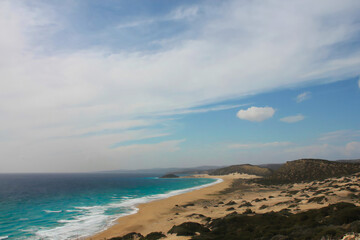 Fototapeta na wymiar beach and sea in Cyprus