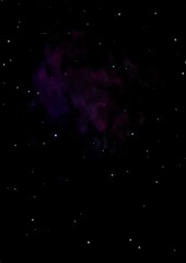 Star field and distant cold space nebula.