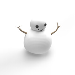 snowman on whitebackground
