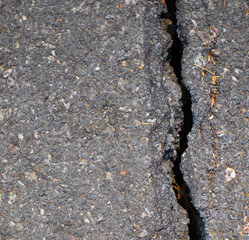 Cracks on the concrete surface