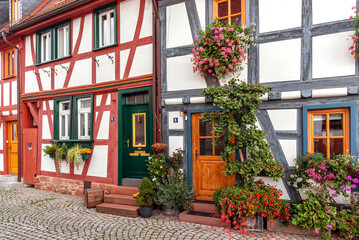 Fototapeta na wymiar Historische Altstadt von Seligenstadt am Main