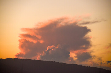 sunset from reunion island