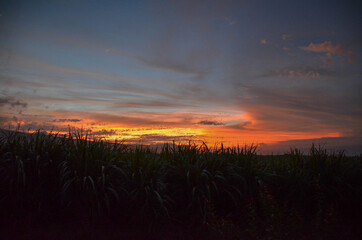 sunset from reunion island