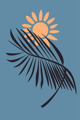 Mid Century Modern Decor, Bohemian style. Vector illustration