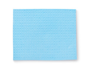 Top view of blue cellulose absorbent wipe