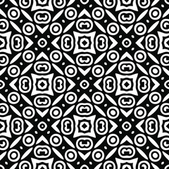 Geometric vector pattern with triangular elements. Seamless abstract ornament for wallpapers and backgrounds. Black and white patterns..
