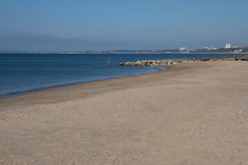 Hengistbury Head on a sunny day.