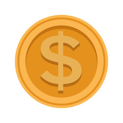 coin money dollar isolated icon