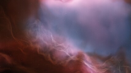 Space background with realistic nebula and shining stars. Colorful cosmos with stardust and milky way. Magic color galaxy. Infinite universe and starry night. 3d render