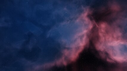Obraz na płótnie Canvas Space background with realistic nebula and shining stars. Colorful cosmos with stardust and milky way. Magic color galaxy. Infinite universe and starry night. 3d render