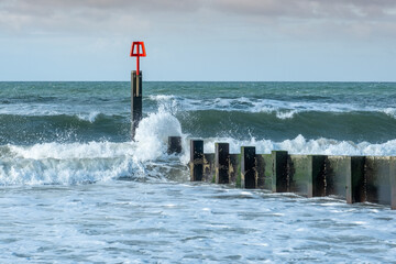Southbourne Beach on a beautiful Sunny but windy Day.