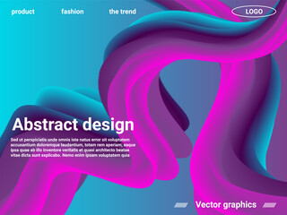 Abstract liquid form of liquid color. Creative vector concept.