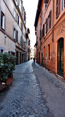 Fototapeta na wymiar Colorful street in Pienza, Tuscany, Italy