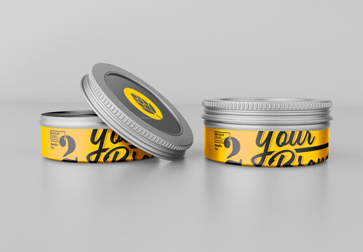 Round Tin Mockup