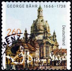 Naklejka premium Postage stamp Germany 2016 Dresden Frauenkirche