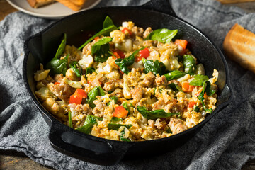 Healthy Homemade Veggie Egg Breakfast Scramble