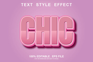 chic text effect editable