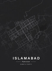 Map of Islamabad, Pakistan