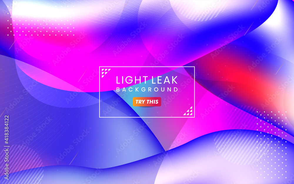 Poster abstract colorful light leak background. modern dynamic background usable for greeting card, banner,