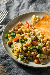 Healthy Homemade Veggie Egg Breakfast Scramble