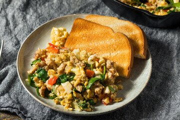 Healthy Homemade Veggie Egg Breakfast Scramble