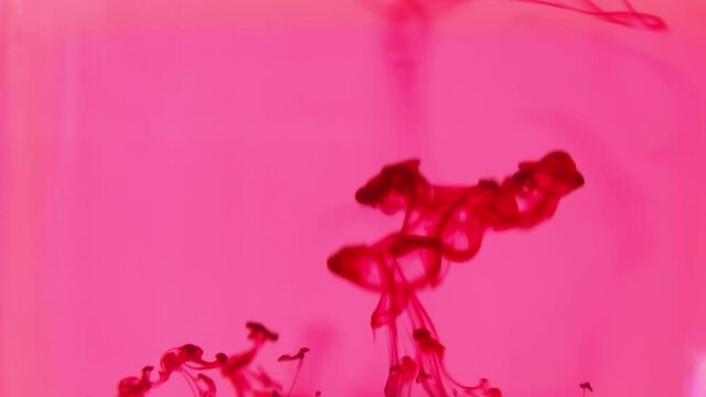 Abstract red texture, Blood in water,  liquid painting, is an amazing organic background for visual effects and motion graphics