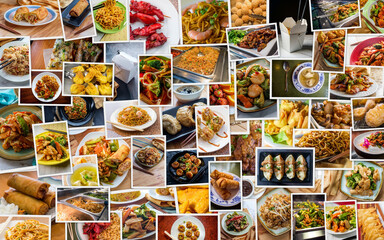 Chinese Food Dinners Collage