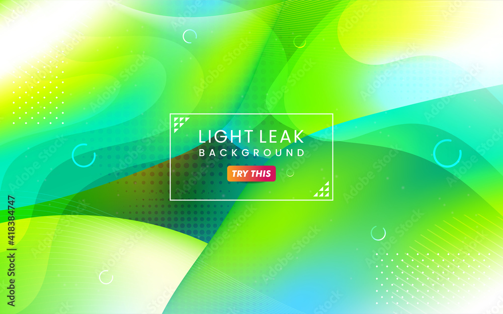 Poster abstract colorful light leak background. modern dynamic background usable for greeting card, banner,