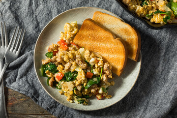 Healthy Homemade Veggie Egg Breakfast Scramble
