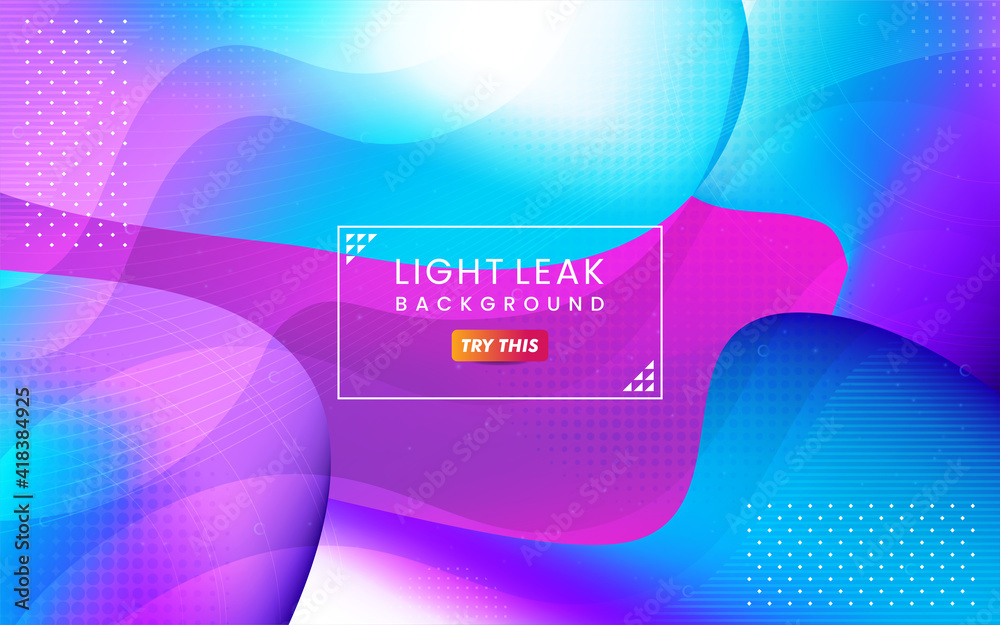 Poster abstract colorful light leak background. modern dynamic background usable for greeting card, banner,
