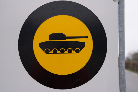 Traffic Sign Mechanized Infantry Combat Vehicles Allowed.