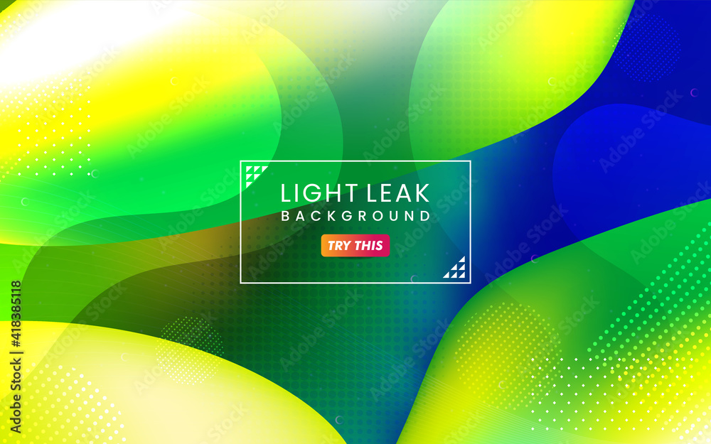 Poster abstract colorful light leak background. modern dynamic background usable for greeting card, banner,