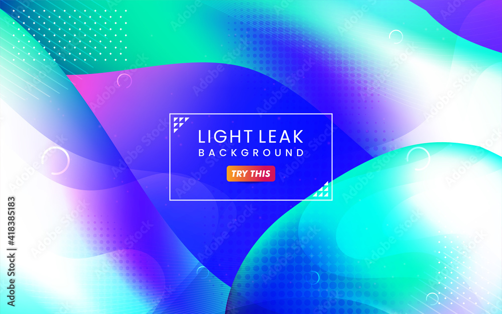 Poster abstract colorful light leak background. modern dynamic background usable for greeting card, banner,