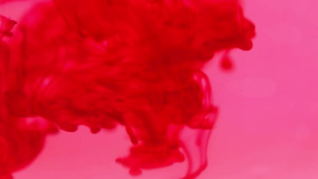 Abstract red texture, Blood in water,  liquid painting, is an amazing organic background for visual effects and motion graphics