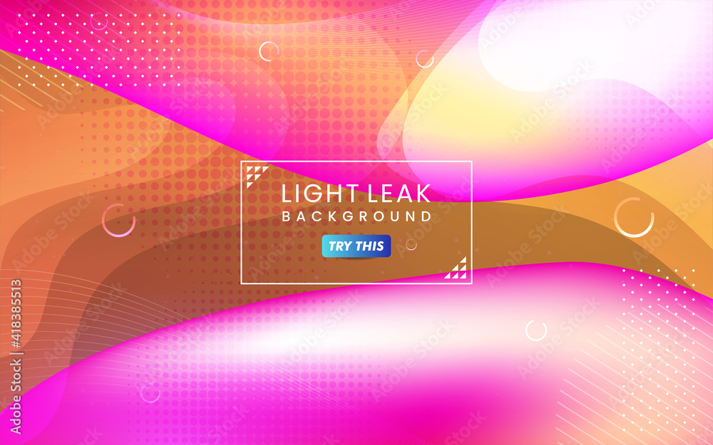 Poster abstract colorful light leak background. modern dynamic background usable for greeting card, banner,