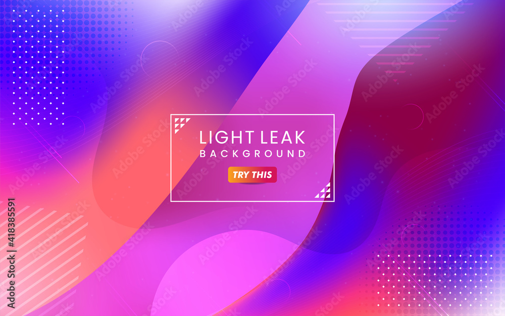 Poster abstract colorful light leak background. modern dynamic background usable for greeting card, banner,