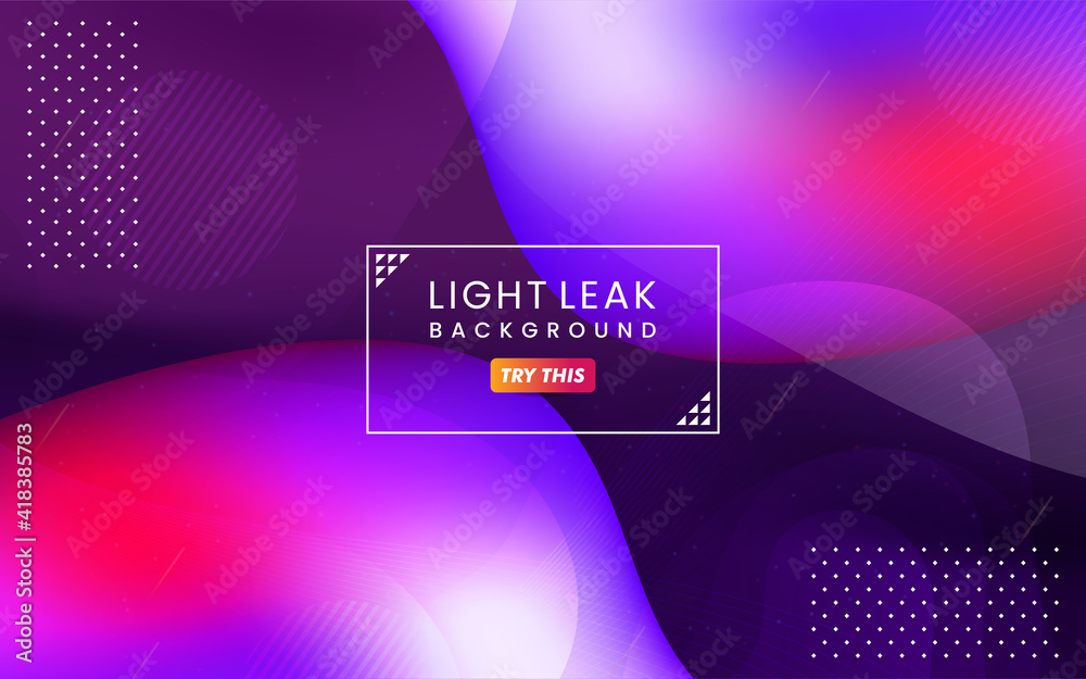 Poster abstract colorful light leak background. modern dynamic background usable for greeting card, banner,