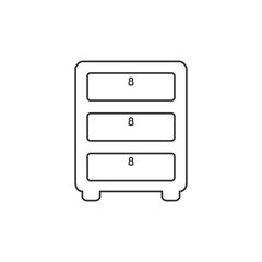 Cabinet, archive line icon vector, filled flat sign